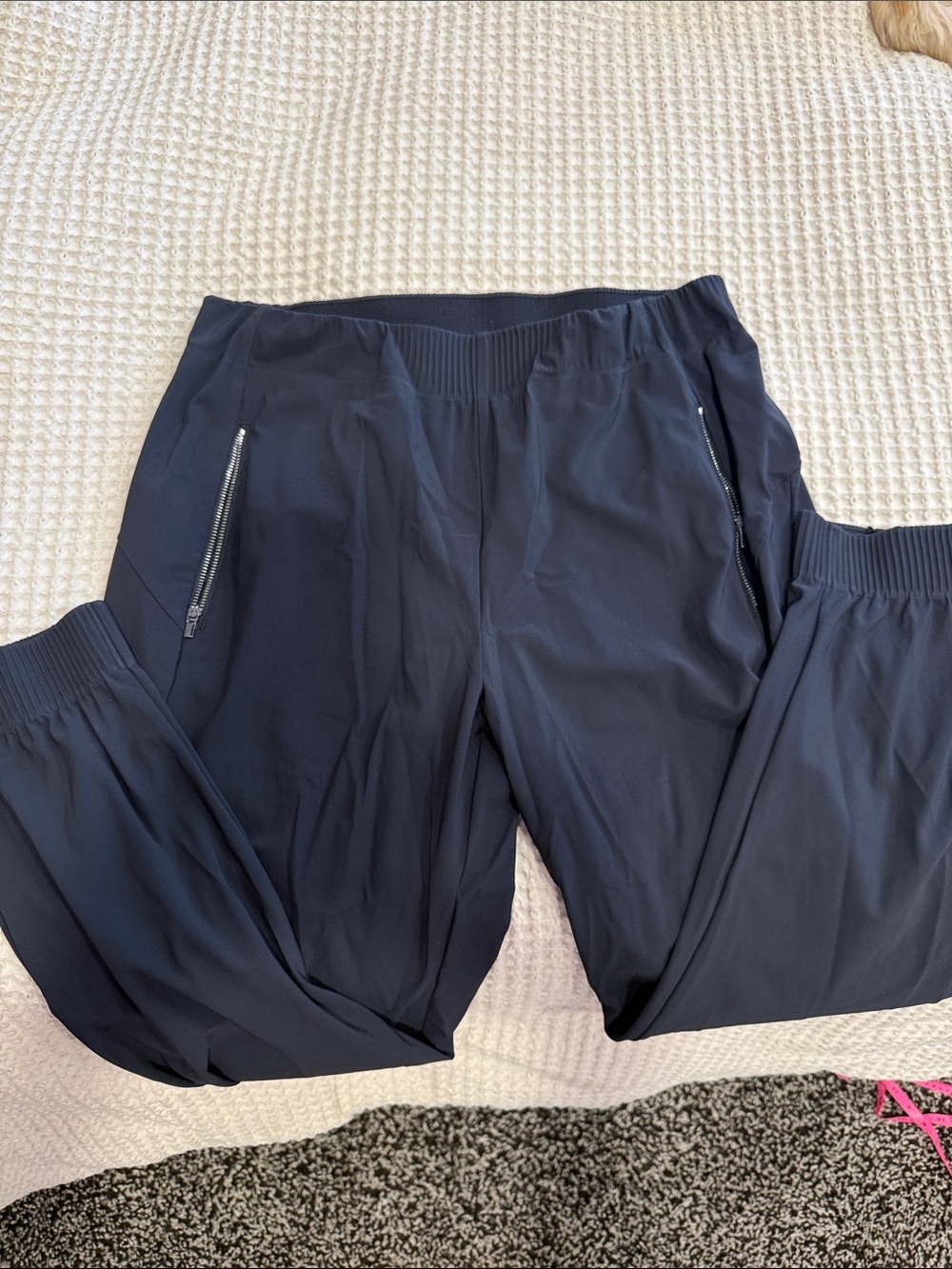 Athleta Black Lightweight Jogger Pants with Zip Pockets